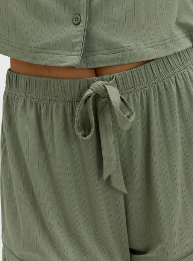 Ribbed modal short pyjama set